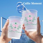 Callie Moment Personalized Pickleball Paddles Shatterproof Food Grade PP Plastic Cup Set of 10 Party Club Gift for Pickleball Fans