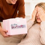 Personalized Striped Leopard Print Name Waterproof Stickers Class Exchange Party Gift Label Decor Valentine's Day Favors for Couple Kids