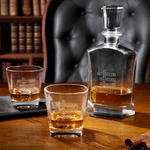 Personalized Crossword Puzzle Whiskey Decanter with Engraved Text Father's Day Birthday Gift for Father Friends Bartenders