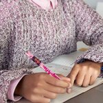 Personalised Cartoon Black Character Glitter Retractable Ballpoint Pen with Name Back to School Teacher's Day Appreciation Gift for Teachers Students