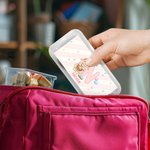 Personalized Cute Bunny Initial Safe Stainless Steel Fork Spoon Knife 3 Pcs Cutlery Set with Name and Case Back to School Birthday Gift for Boys Girls