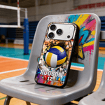 Personalized Ball Sports Phone Case for iPhone with Name and Number Daily Use Birthday Gift for Sports Lovers