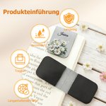 Personalisiertes magnetisches Lesezeichen aus PU-Leder im botanischen Illustrationsdesign mit Geburtsblumen Namen Geburtstag Geschenk für Bücherwürmer