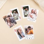Personalised Photo Playing Cards with Name and Date Wedding Anniversary Birthday Gift for Couple Friend Family