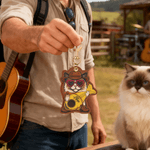 Portachiavi personalizzato a plettro per chitarra con nome e testo Uso quotidiano Regalo di compleanno per gli amanti dei gatti chitarristi