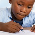 Personalised Cartoon Black Character Glitter Retractable Ballpoint Pen with Name Back to School Teacher's Day Appreciation Gift for Teachers Students