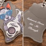 Portachiavi personalizzato a plettro per chitarra con nome e testo Uso quotidiano Regalo di compleanno per gli amanti dei gatti chitarristi