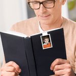 Gepersonaliseerde Postzegel Ontwerp Foto Magnetische Bladwijzer Clip met Naam Lezen Tool Club Verjaardagscadeau voor Book Lovers Boekenwurmen