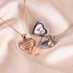 Collana personalizzata con foto, medaglione a forma di cuore - Regalo per donne