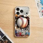 Personalized Ball Sports Phone Case for iPhone with Name and Number Daily Use Birthday Gift for Sports Lovers