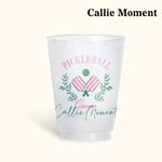 Callie Moment Personalized Pickleball Paddles Shatterproof Food Grade PP Plastic Cup Set of 10 Party Club Gift for Pickleball Fans