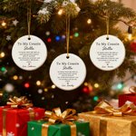 Ornement personnalisé en céramique avec nom et texte pour mon cousin Cadeau d'anniversaire pour cousin