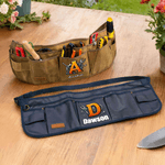 Personalized Spanner Gear Initial Multi-Compartment Canvas Tool Belt Storage Bag with Name Birthday Father's Day Gift for Father Mechanic Electrician