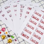 Personalized Striped Leopard Print Name Waterproof Stickers Class Exchange Party Gift Label Decor Valentine's Day Favors for Couple Kids