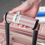 Personlig klassisk stripe bagasjehåndtak med navn og tekst Reisetilbehør Bursdagsgave til reiseelskere