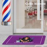 Callie Moment Personalized Stylish Cartoon Barber Multicolor Non-slip Door Mat with Text Salon Barber Shop Accessories Opening Gift for Hairdresser