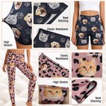 Personalisierte lustiges Gesicht Foto Multicolor Stretch Leggings Yoga kurze Hose täglich Sport Zubehör Geburtstag Jahrestag Geschenk für Frauen Frauen