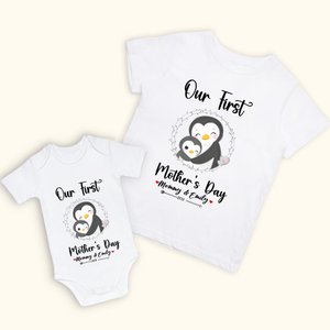 Camisa a juego personalizada con los nombres de mamá y bebé para el Día de la Madre Regalo del Día de la Madre para la nueva mamá Bebé