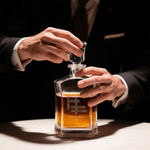 Personalized Crossword Puzzle Whiskey Decanter with Engraved Text Father's Day Birthday Gift for Father Friends Bartenders