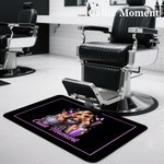 Callie Moment Personalized Stylish Cartoon Barber Multicolor Non-slip Door Mat with Text Salon Barber Shop Accessories Opening Gift for Hairdresser