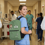 Personalised Cartoon Doctor Nurse Character Large School Bag with Name and Title Nurse Week Appreciation Birthday Gift for Medical Staff