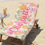 Toalla de playa de microfibra de gran tamaño y secado rápido personalizada con nombre Fiesta en la playa Regalo de cumpleaños para mujeres Amigas Familia