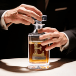 Personalised Vintage Initial Whiskey Decanter with Name Father's Day Anniversary Gift for Dad Husband Bartender