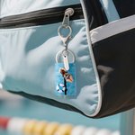 Porte-clés personnalisé piscine avec porte-nom gravé Cadeau d'anniversaire pour les amoureux de la natation