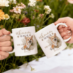 Personalized Paw Print Photo Ceramic Coffee Mug with Name Daily Use Memorial Sympathy Pet Loss Gift for Pet Owners