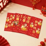 Personlig konvolutt med ansiktsfoto av hest i kinesisk stil Rød kontantkonvolutt med navn Lunar nyttårsdag Gave til venner barn