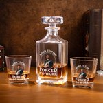 Personalised Born to Fish Photo Whiskey Decanter with Name Birthday Anniversary Gift for Whiskey Lover