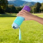 Bouteille Personnalisée avec Nom Style Dégradation Bicolore Grande Capacité Marqueur de Temps Paille et Anse Cadeau Anniversaire pour Homme Femme