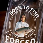 Personalised Born to Fish Photo Whiskey Decanter with Name Birthday Anniversary Gift for Whiskey Lover