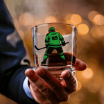 Personalized Ice Hockey Cartoon Character Whiskey Decanter with Name and Number Birthday Gift for Men Ice Hockey Players