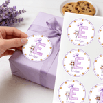 Personalised Chef Hat Cartoon Character Set of 2  Waterproof Baking Stickers Labels with Name and Initial   Party Favors for Baking Lovers Kids