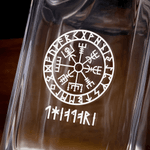 Personalized Viking Runes Whiskey Decanter with Name Father's Day Anniversary Gift for Dad Husband Bartender