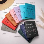 Personalizado mapas del corazón de cuero de la PU pasaporte titular de la etiqueta de equipaje con el nombre de accesorios de viaje de larga distancia de regalo para amigos de la familia
