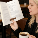 Personalized Lazy Cat Wooden Thumb Page Holder with Pattern Reading Assistant Birthday Gift for Book Lover