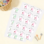 Personalised Chef Hat Cartoon Character Set of 2  Waterproof Baking Stickers Labels with Name and Initial   Party Favors for Baking Lovers Kids