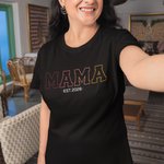 Personalised Cool Mom T-shirt Sweatshirt Hoodie with Gradient Title and Year Multicolor Available Mother's Day Gift for Mama Grandma