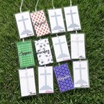 Personalized Baseball Football Softball Set of 2 Cross Prayer Bag Tag with Name Game Day Team Gift for Christian Athlete Sports Lover