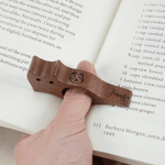 Personalized Lazy Cat Wooden Thumb Page Holder with Pattern Reading Assistant Birthday Gift for Book Lover