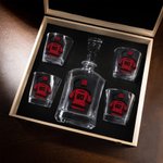 Personalised Ice Hockey Character Whiskey Decanter Glasses with Name Father's Day Birthday Gift for Ice Hockey Players Whiskey Lovers