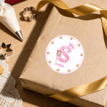 Personalised Chef Hat Cartoon Character Set of 2  Waterproof Baking Stickers Labels with Name and Initial   Party Favors for Baking Lovers Kids