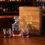 Personalized Ice Hockey Cartoon Character Whiskey Decanter with Name and Number Birthday Gift for Men Ice Hockey Players