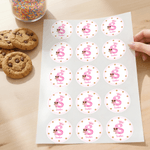 Personalised Chef Hat Cartoon Character Set of 2  Waterproof Baking Stickers Labels with Name and Initial   Party Favors for Baking Lovers Kids