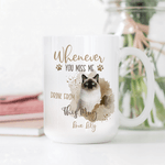 Personalized Paw Print Photo Ceramic Coffee Mug with Name Daily Use Memorial Sympathy Pet Loss Gift for Pet Owners