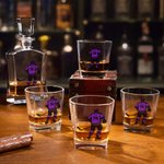 Personalised Ice Hockey Character Whiskey Decanter Glasses with Name Father's Day Birthday Gift for Ice Hockey Players Whiskey Lovers