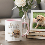 Personalized Paw Print Photo Ceramic Coffee Mug with Name Daily Use Memorial Sympathy Pet Loss Gift for Pet Owners