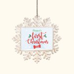 Cane personalizzato primo Natale fiocco di neve Ornamento albero di Natale Decor regalo per gli amanti del cane Cane mamma cane papà